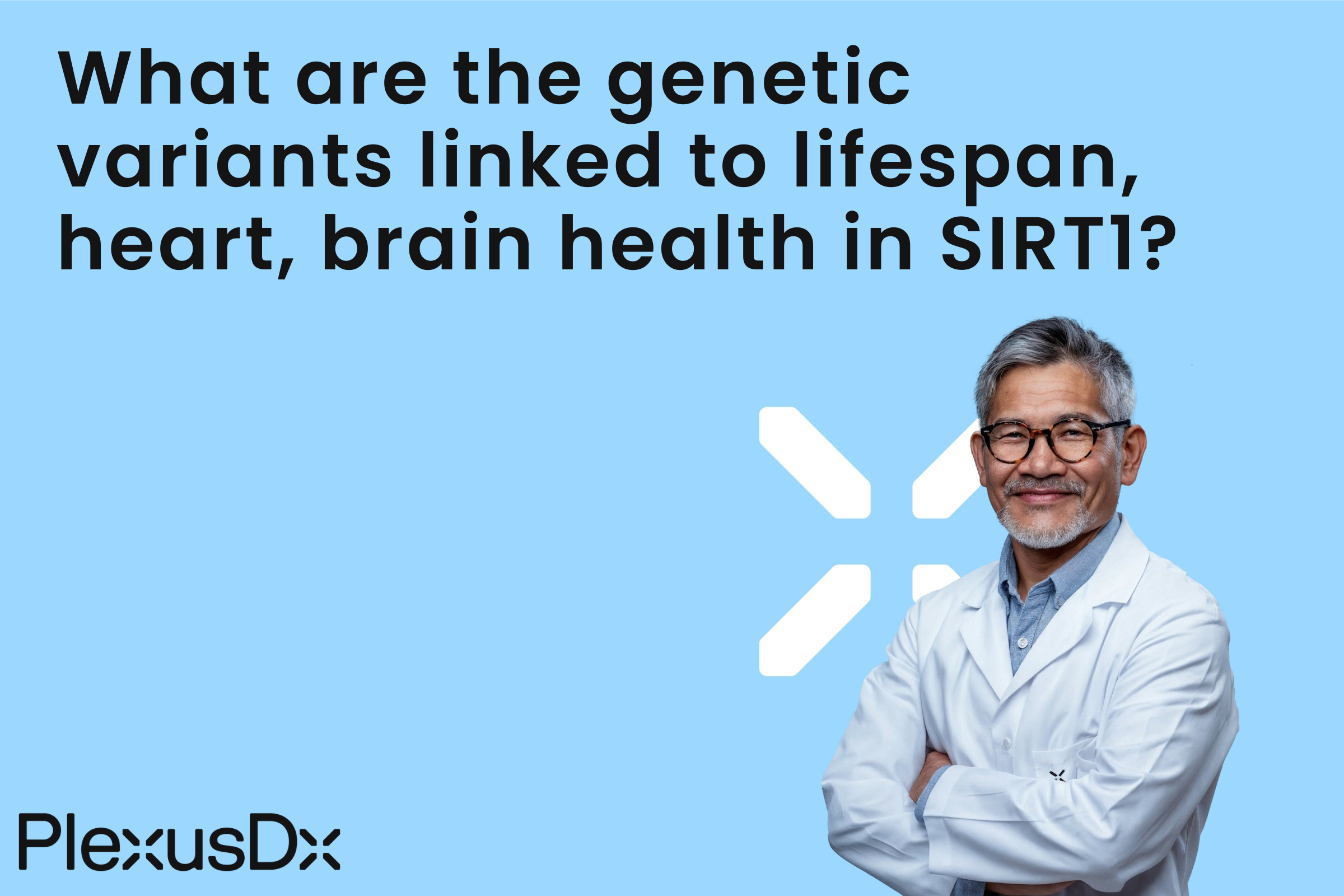 What are the genetic variants linked to lifespan, heart, brain health in SIRT1?