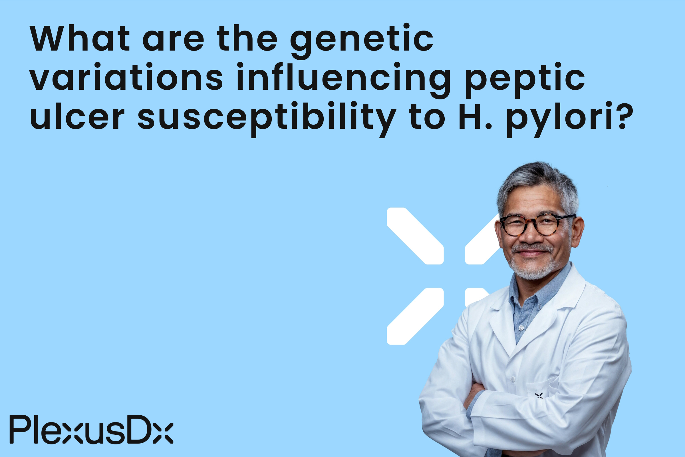 What are the genetic variations influencing peptic ulcer susceptibility to H. pylori?