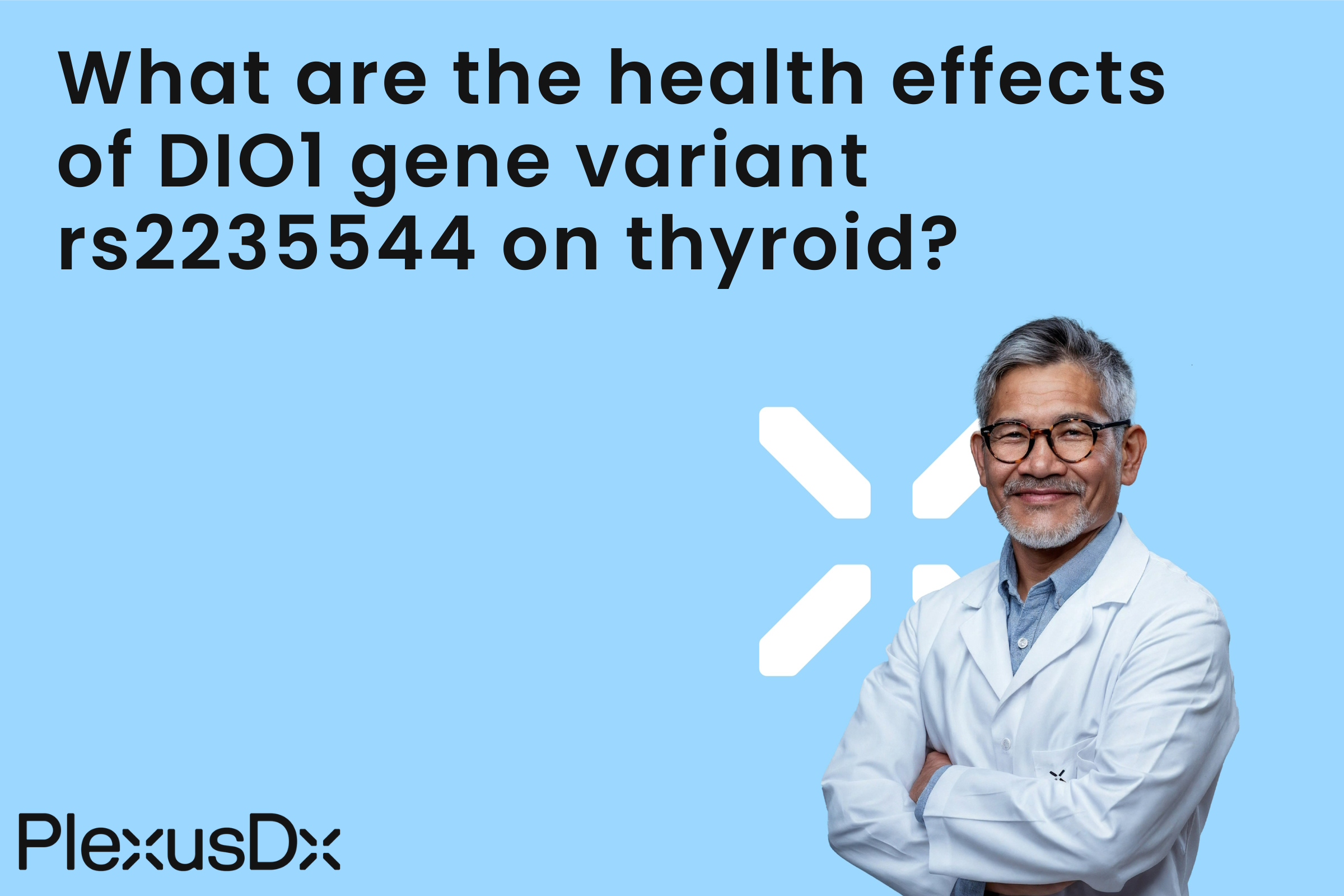 What are the health effects of DIO1 gene variant rs2235544 on thyroid?
