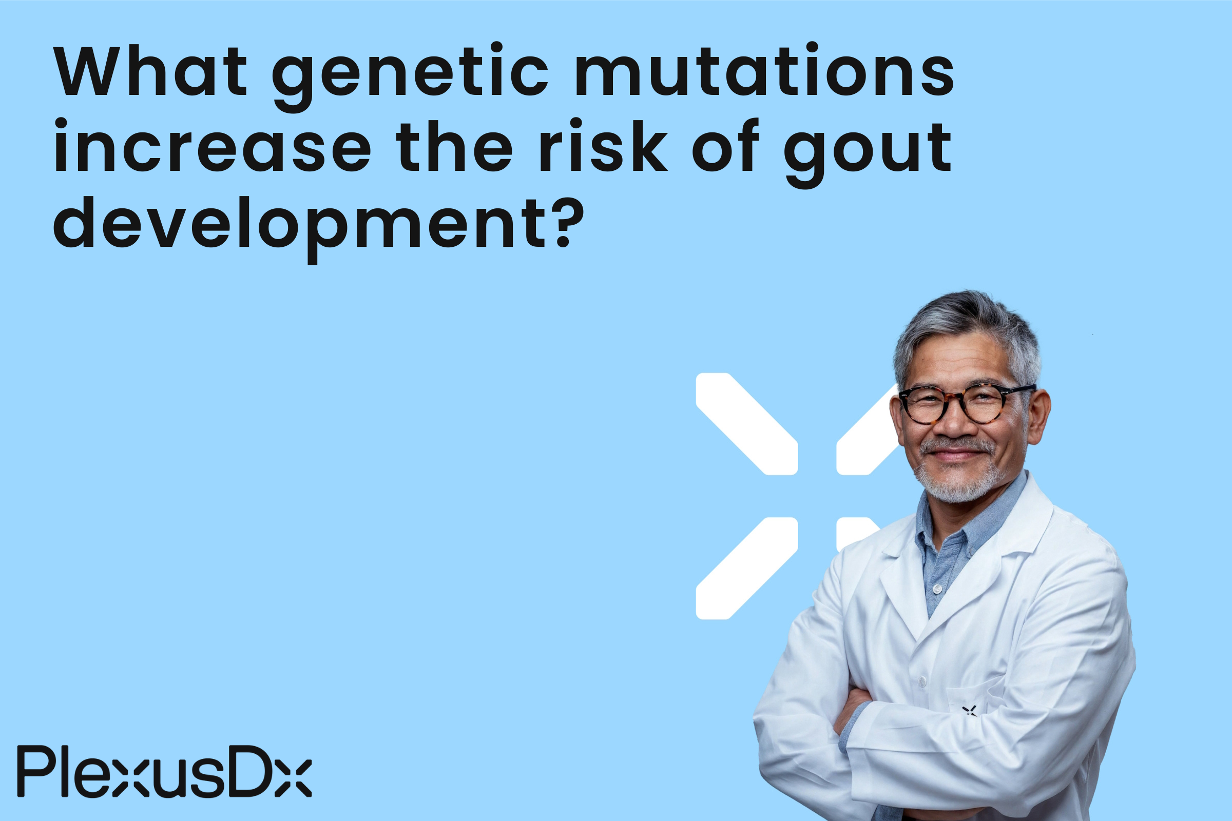 What genetic mutations increase the risk of gout development?