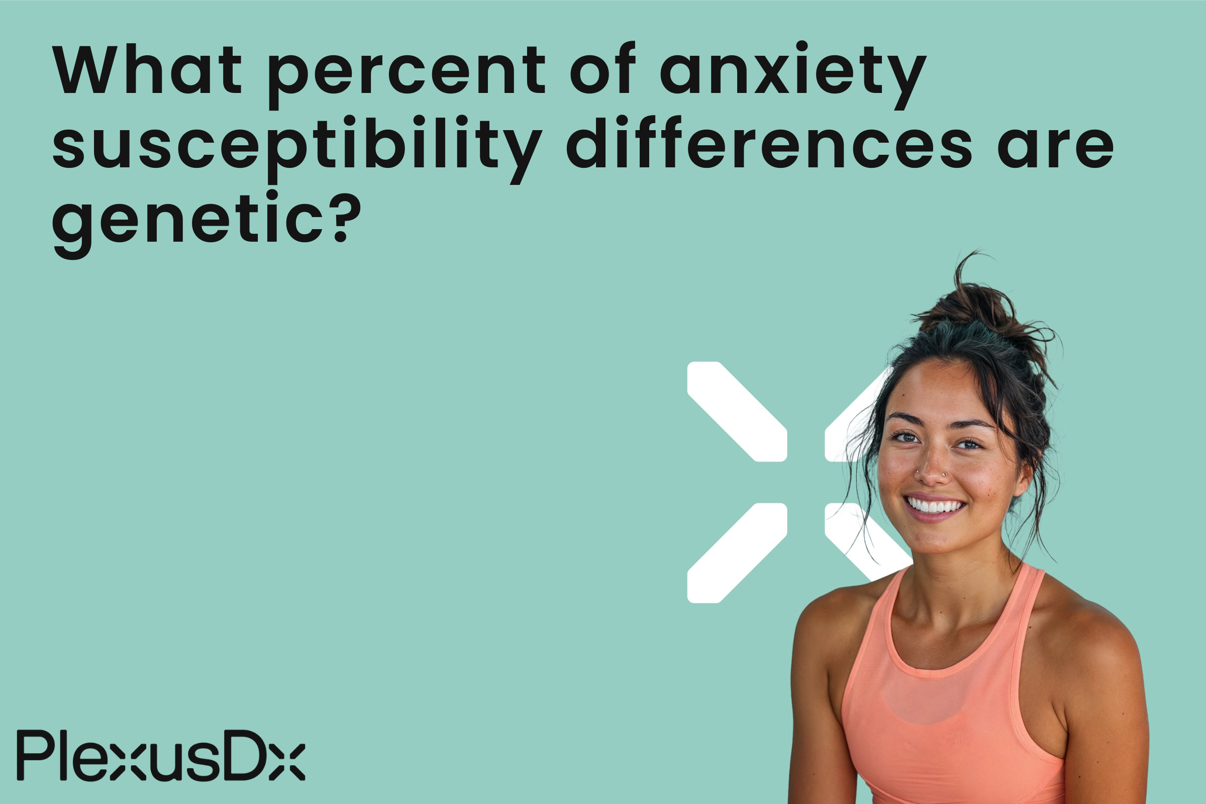 What percent of anxiety susceptibility differences are genetic?