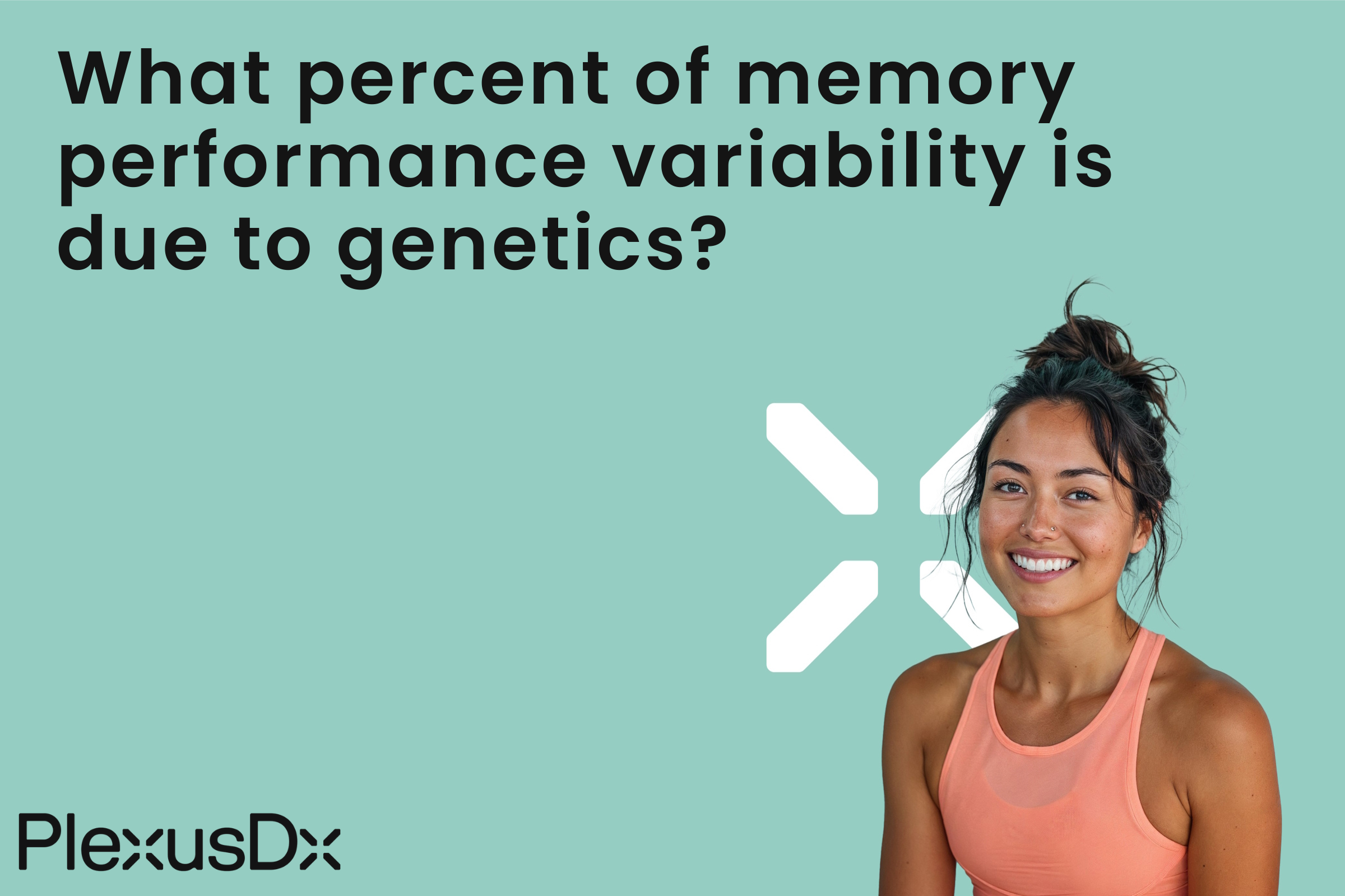 What percent of memory performance variability is due to genetics?