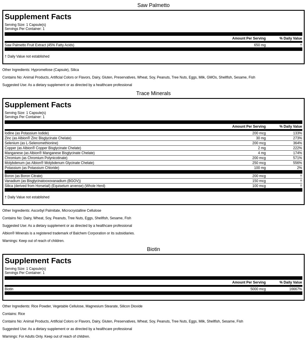 Hair Health Support Supplement Pack