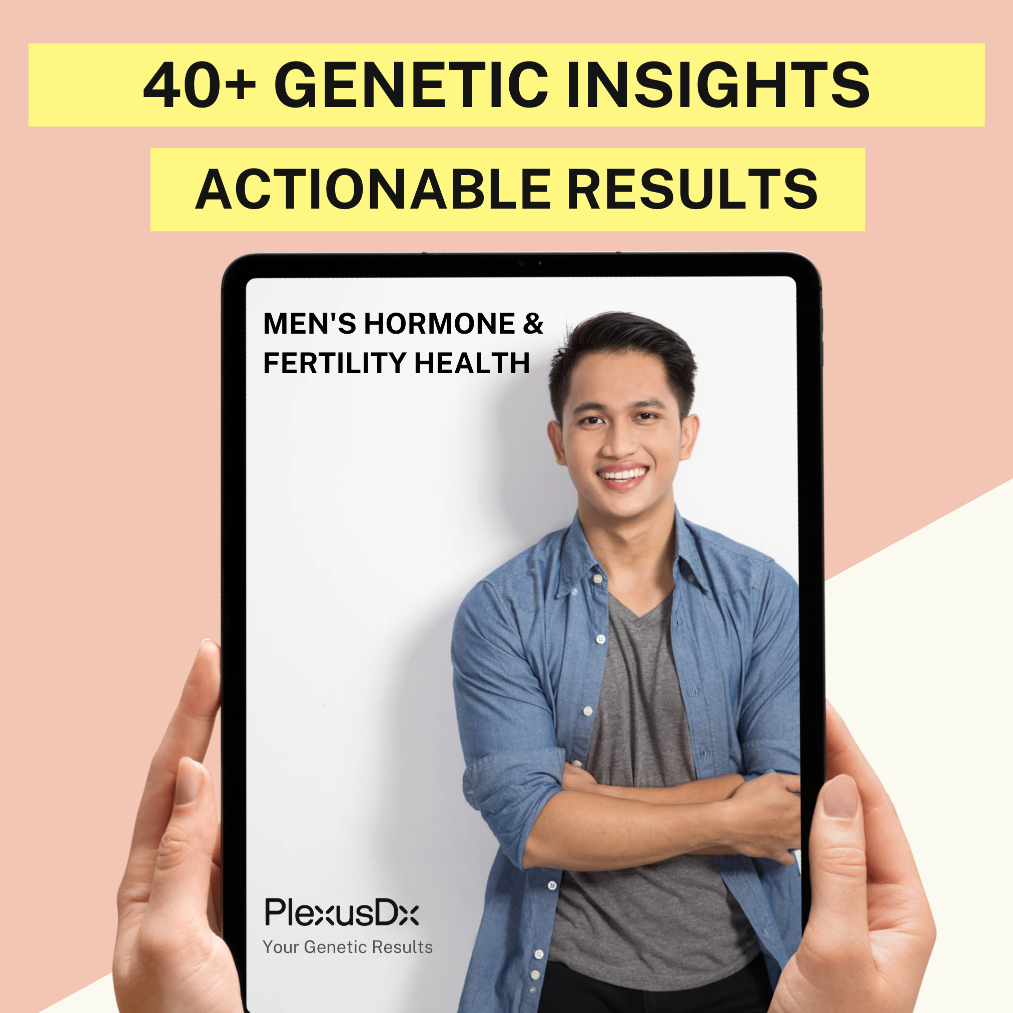 PlexusDx genetic report detail showing male hormone pathways and fertility factor analysis results