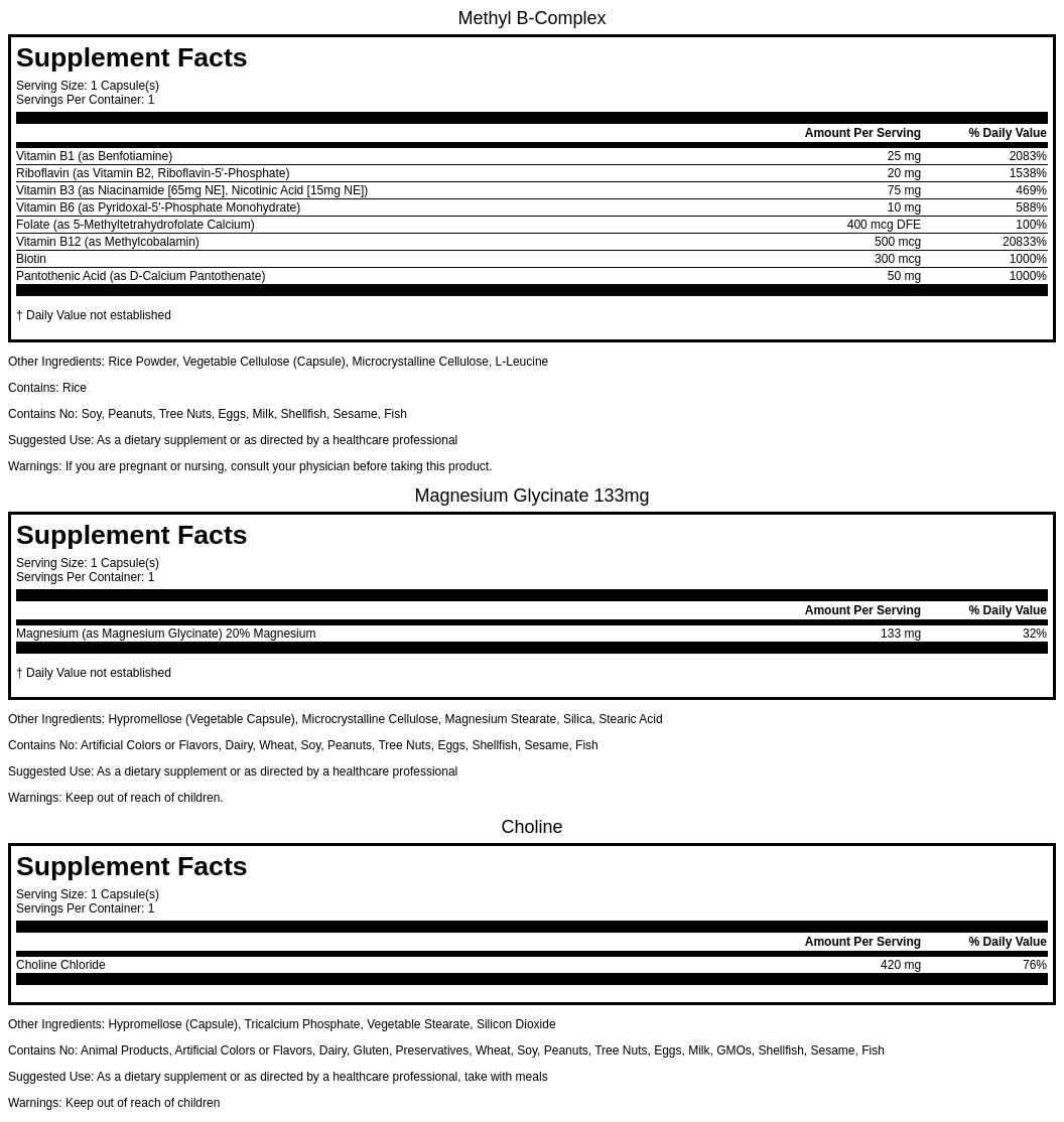 PlexusDx Methylation Support Supplement Pack box with personalized daily dose pouches