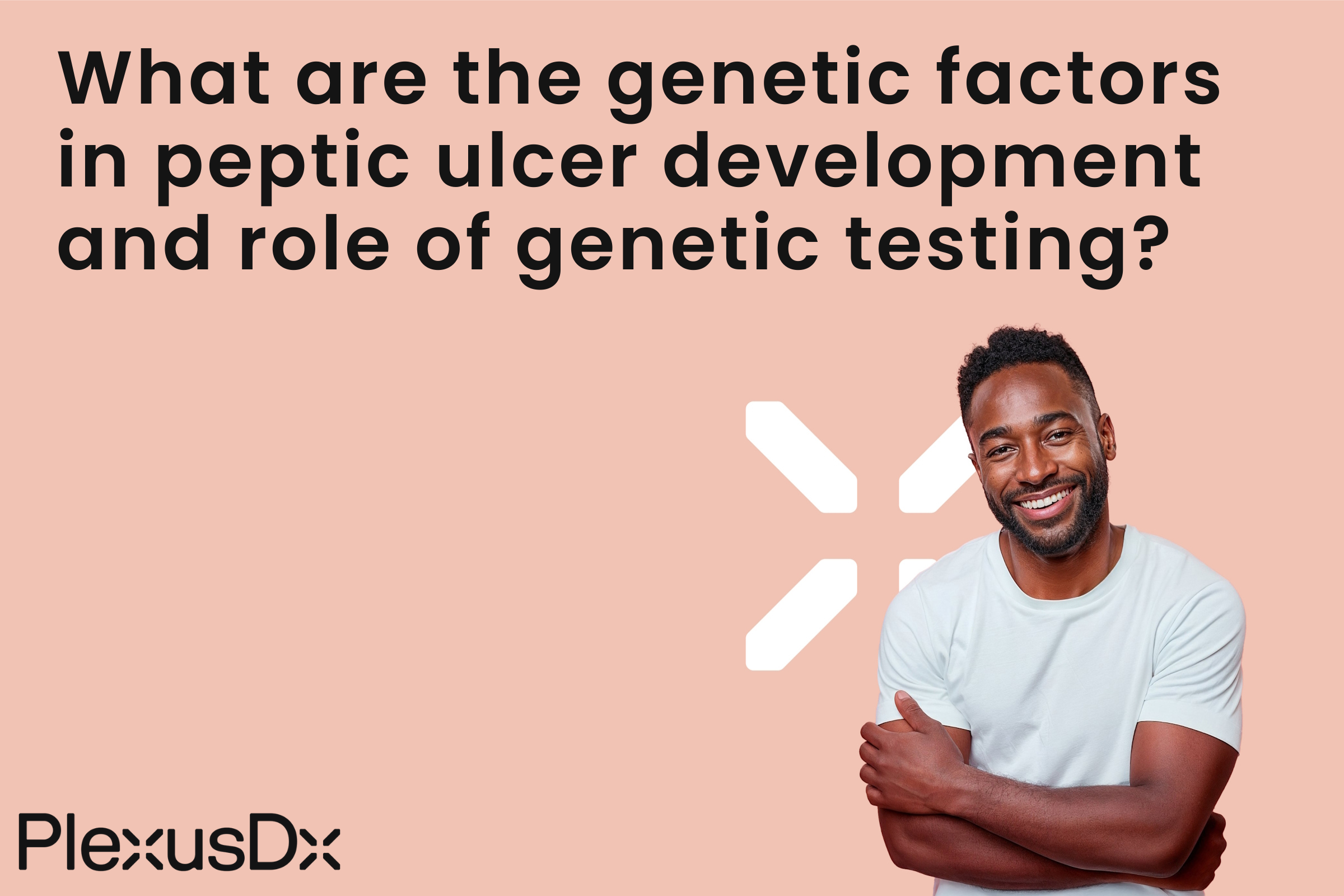 What are the genetic factors in peptic ulcer development and role of genetic testing?
