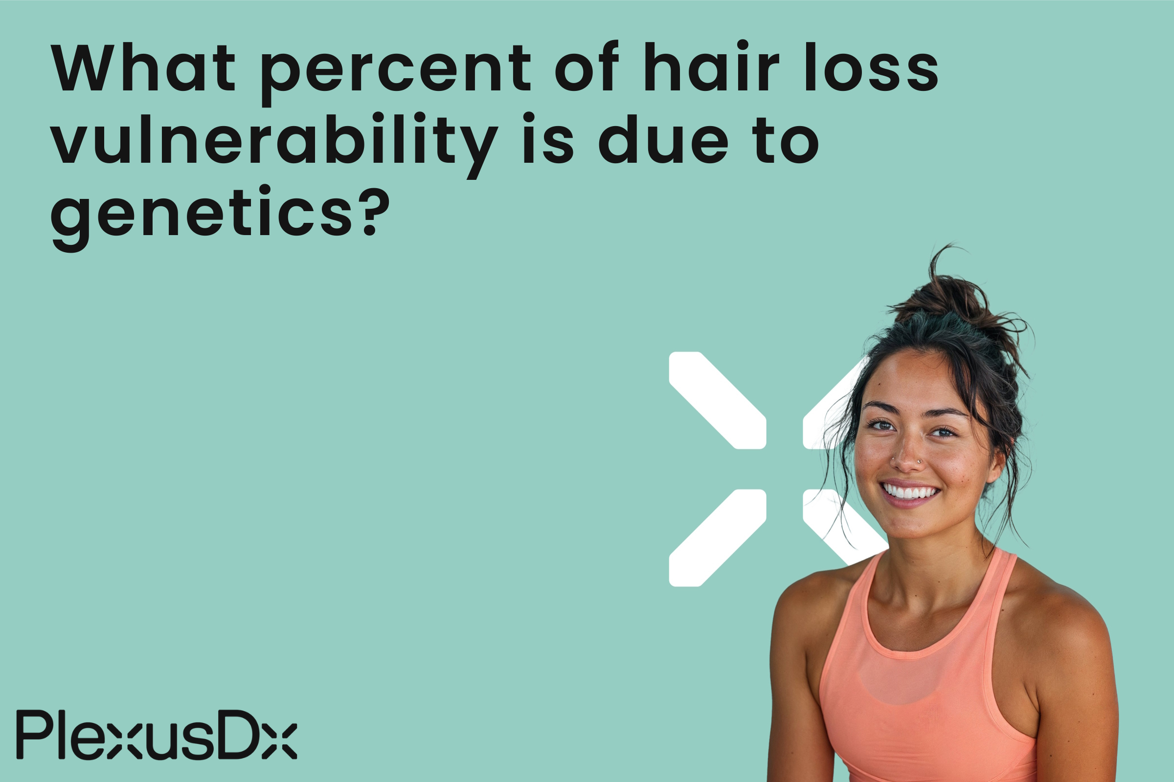 What percent of hair loss vulnerability is due to genetics?