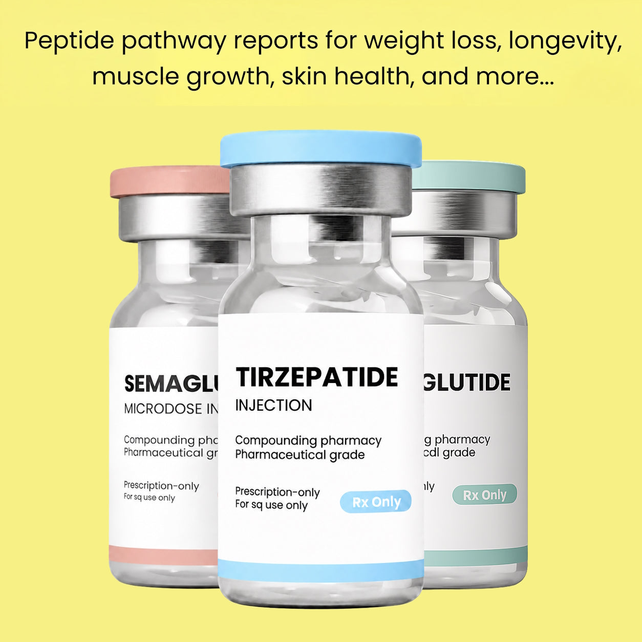 Peptide Pathways Report pathway breakdown - weight management, longevity, muscle growth, skin health, and 10 more