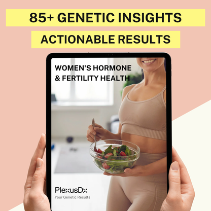 PlexusDx genetic report detail showing female hormone pathways and fertility factor analysis results